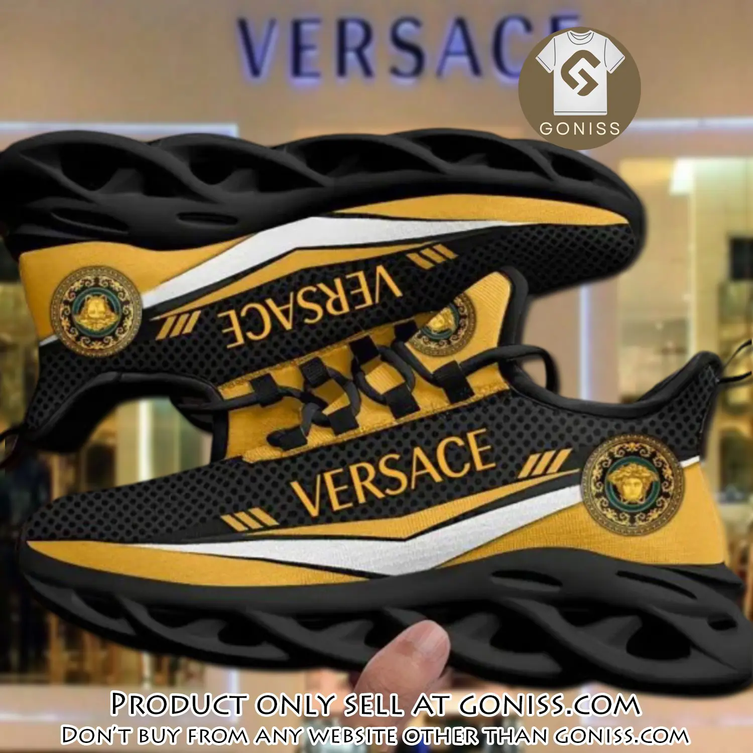 Versace medusa black premium max soul shoes luxury brand gifts for men women gn0124942